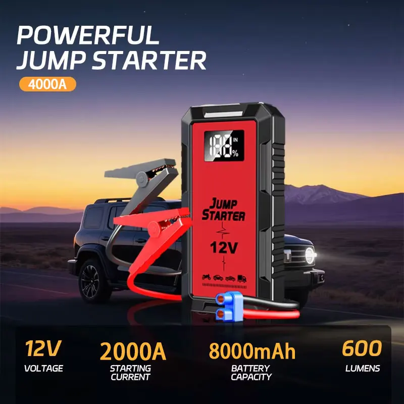 High-power Automobile Emergency Starting Power Supply  Screen Safety Hammer Car Starting Device Power Bank Accessories