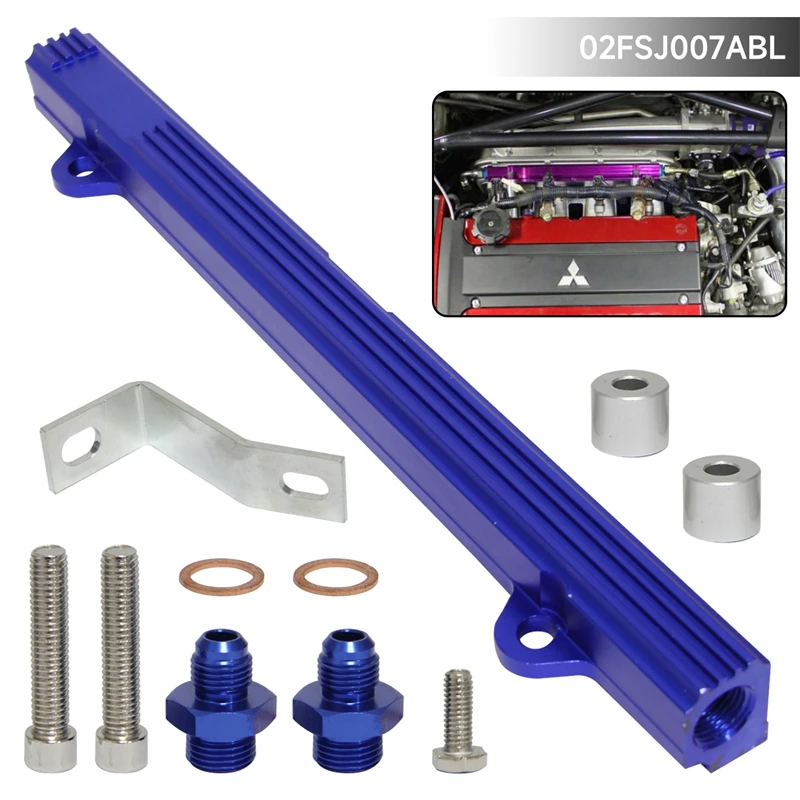 High Flow Top Feed Injector Fuel Rail For Mitsubishi Lancer EVO 4 5 6 7 8 9 4G63 Black/Purple/Blue