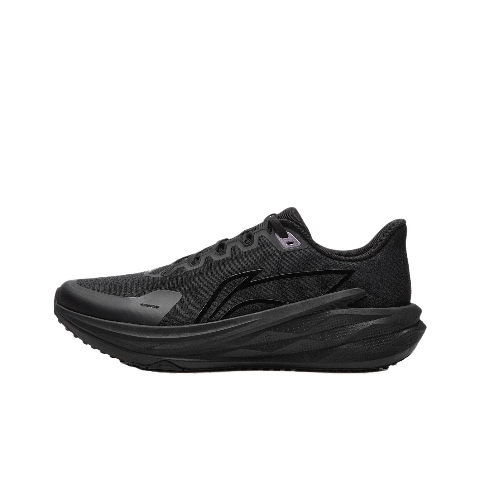 Li Ning Running Collection Textile, Synthetic Leather Low top Running Shoes Men's Black ARBW009-1