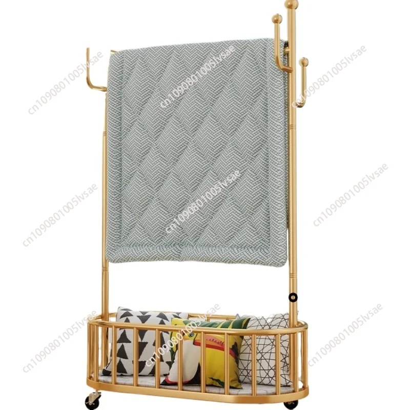 

Clothes hanger on the floor, bedroom hanging hanger, movable corner rack, clothing store display rack, storage