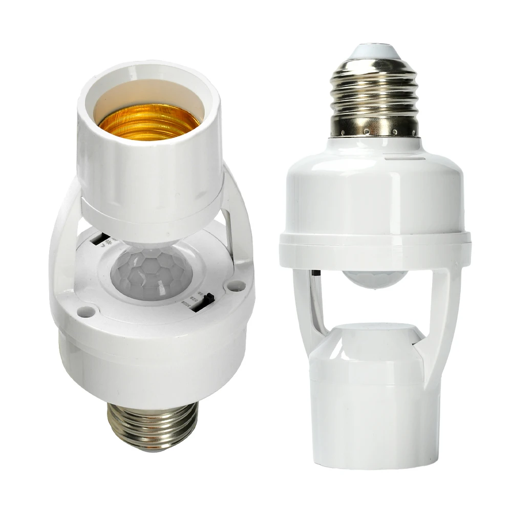 Motion Sensor Light Socket E27 Infrared Human Body Sensor Wireless Installation Easy Fit Bulbs Lamp Head for Stairs Corridors
