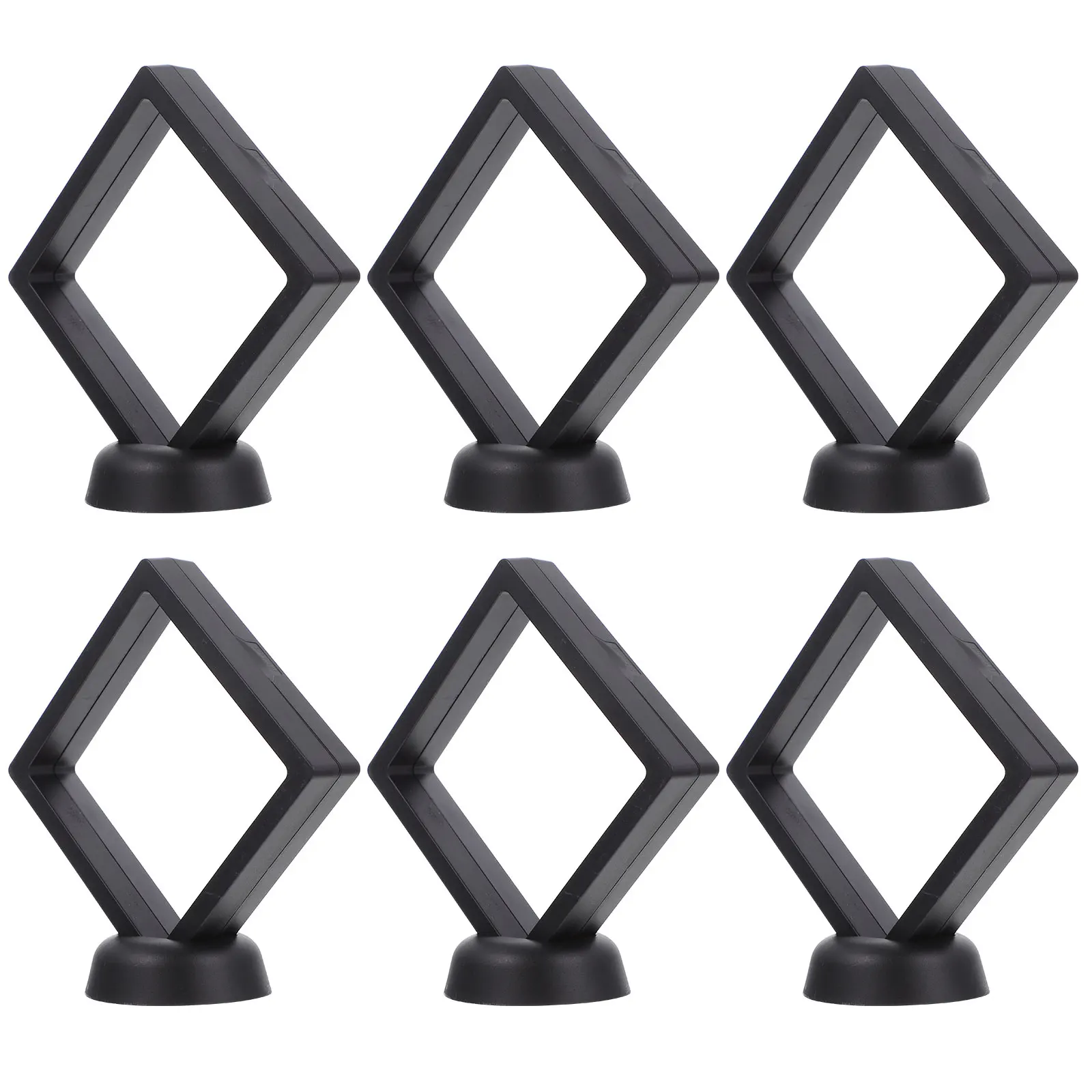 

6 set Jewelry Display Stand Floating Ring Display Stand for Necklace Storage Organizer Holder Transparent ABS PE Material Sturdy
