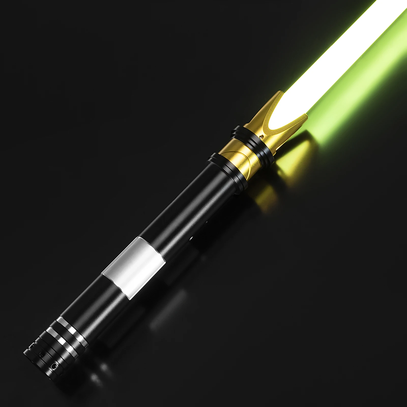 DamienSaber RGB Lightsaber gładka huśtawka metalowa rękojeść ciężki Dueling Blade Blater FOC laserowy miecz zabawki z nieskończoną zmianą koloru