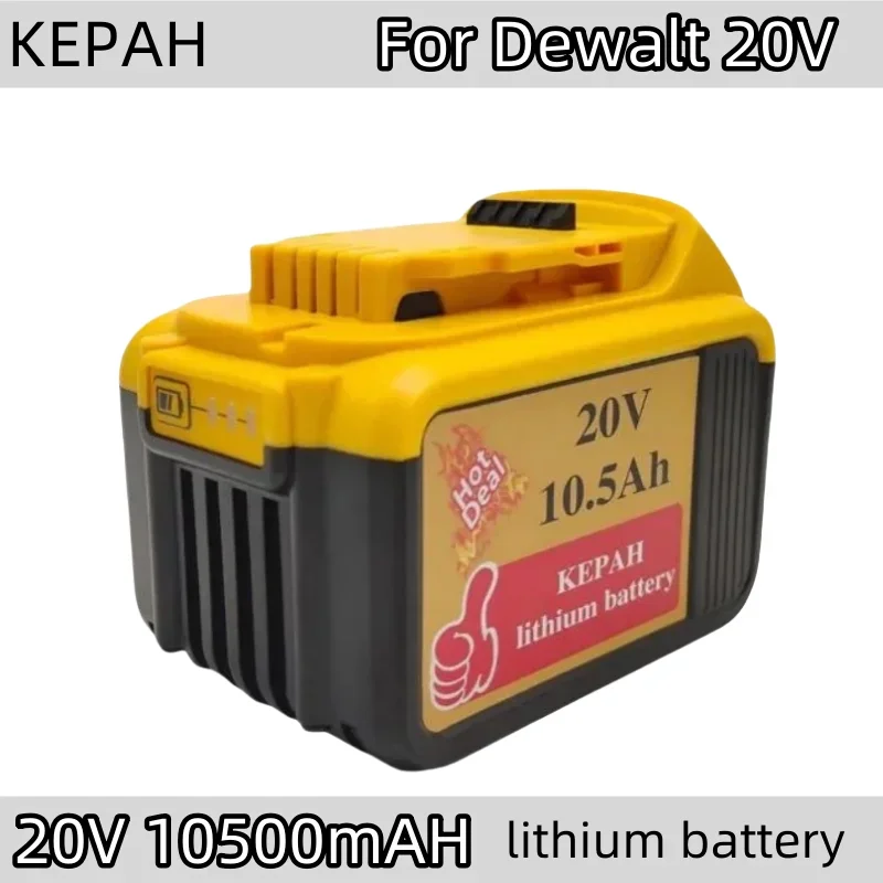 Suitable for Dewalt DCB200 20V10.5Ah battery 10.5Ah replacement lithium-ion battery DCB207 DCB204 DCB203 power tool LED battery