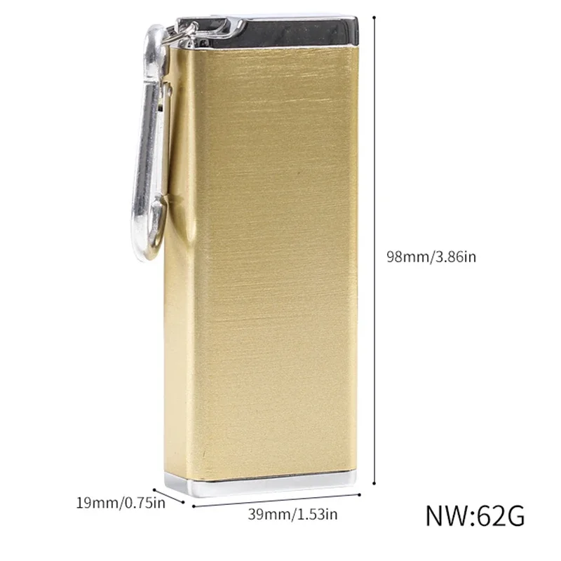 Mini Portable Pocket Cigarette Case with Keychain Multifunction Metal Cigarette Box Ashtray for Outdoor Waterproof