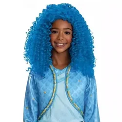 Movies Descendants 4 Red Cosplay Blue Curly Hair Wigs for Woman Girls Halloween Carnival Party Cosplays Costumes Accessories Wig