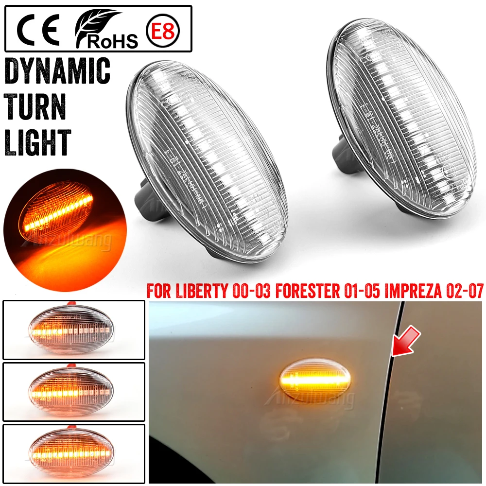 

Indicator Sequential Blink Light Car Styling For Subaru Impreza Wrx Sti Forester Liberty Dynamic Led Side Marker Turn Signal