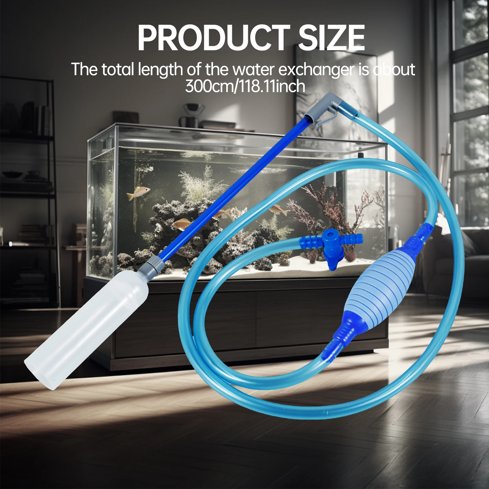 Hot Tub Vacuum Cleaner 10ft Swimming Pool Vacuum Cleaner Manual Handheld Spa Vacuum Cleaner with Strong Suction Fish Tank Cleane