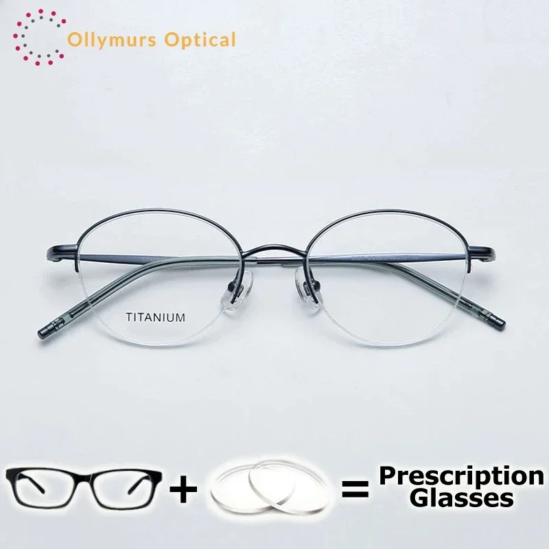 

Очки Ollymurs для коррекции близорукости, мультифокальные прогрессивные фотохромные линзы, овальные гибкие прочные круглые очки для мужчин, по рецепту