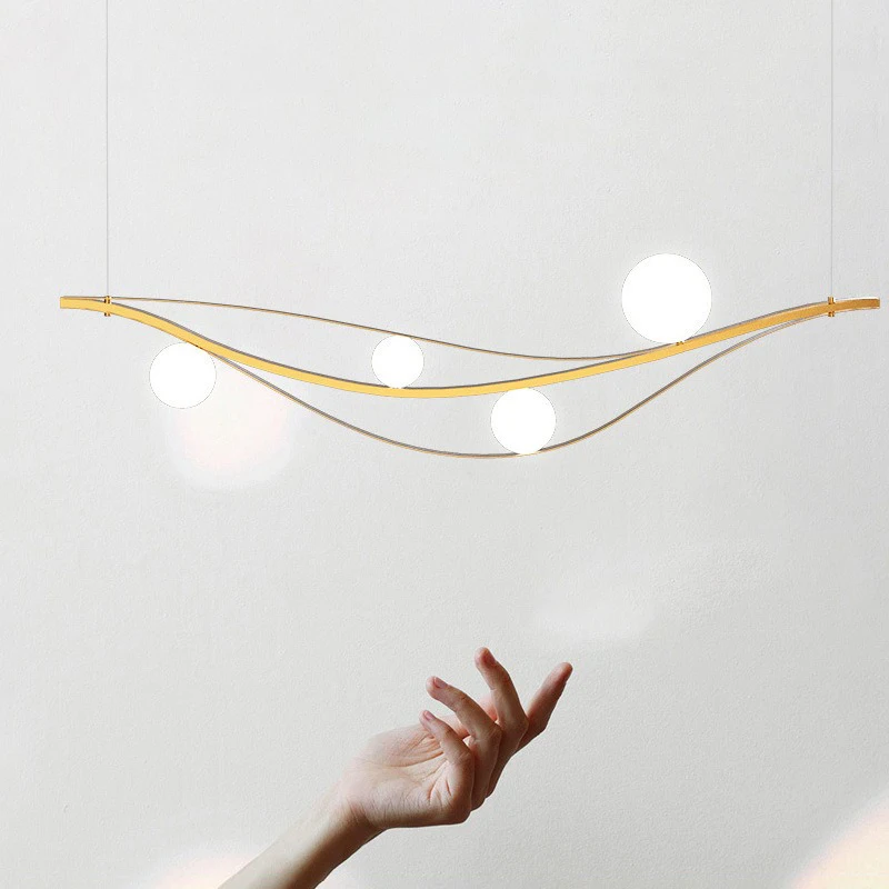 

Nordic restaurant bar counter pendant light Italian creative light luxury magic bean design pendant light