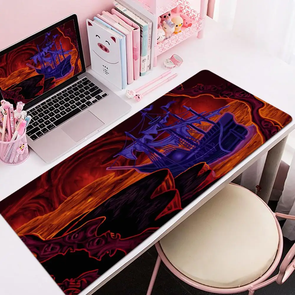 Monkey Island Mouse Pad 90x40CM Non-slip Gaming Mousepad Gamer E-Sports Mouse Mat Game Mechanical Keyboard XXL Desk Mat