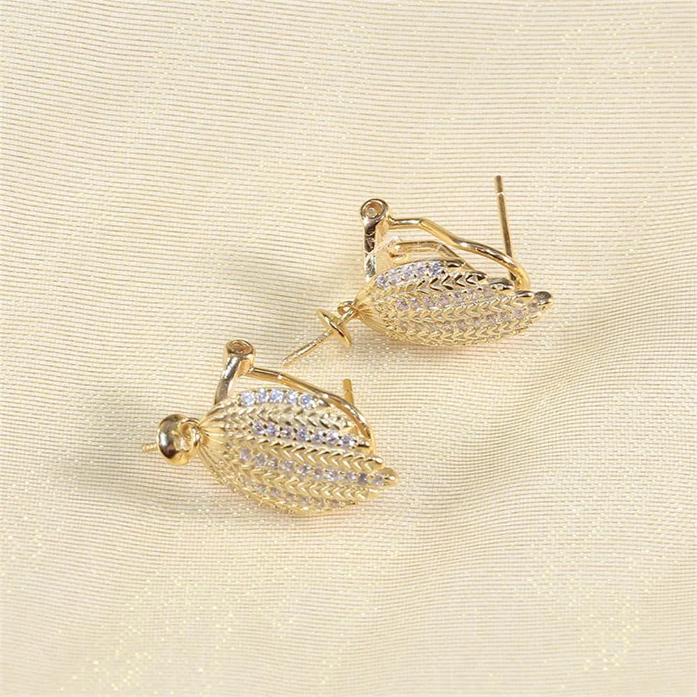 S925 Sterling Silver Pearl Earring Settings DIY Jewelry Making Supplies Blank Earring Posts for Handcrafted Accessories No Pearl