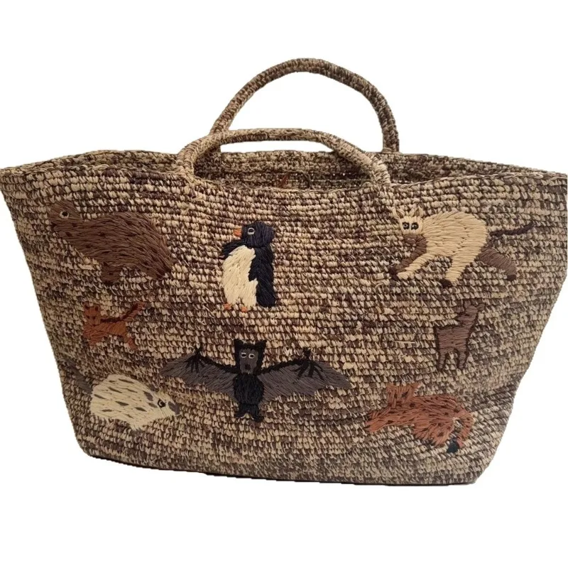 

New Style Women's Lightweight and Versatile Commuting Handbag Fashionable and Trendy Hand-woven Straw Bag with Large Capacity