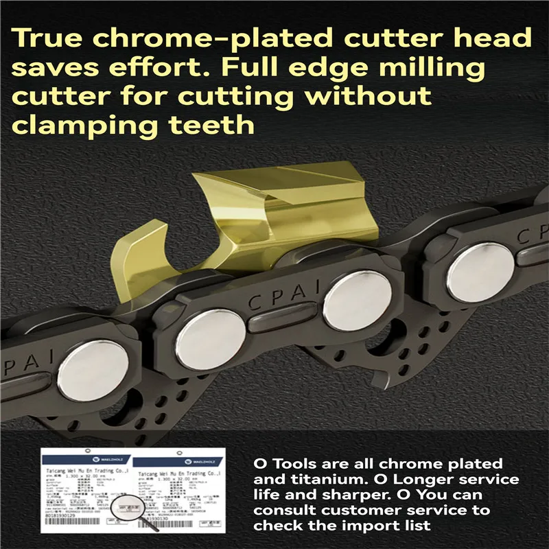 12/16인치 목공용 톱 체인 무선 전기톱 바 전기 충전식 톱날 벌목용 톱 체인 액세서리 체인