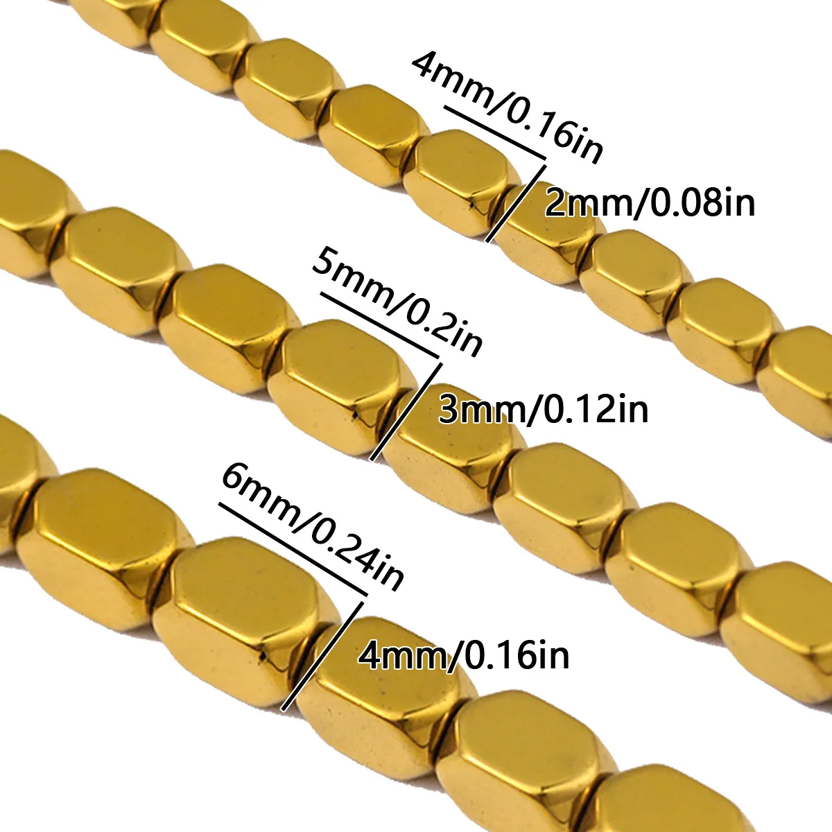 81/85/95Pcs Electroplated Octagonal Cut Natural Hematite Loose Beads Suitable for Jewellery-Making Diy Craft Accessories
