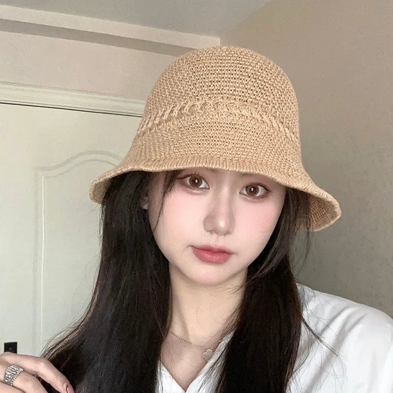 Lightweight Summer Fisherman Hat for Women Paper Straw Wide Brim Breathable Sun Hat for Daily and Vacation Use