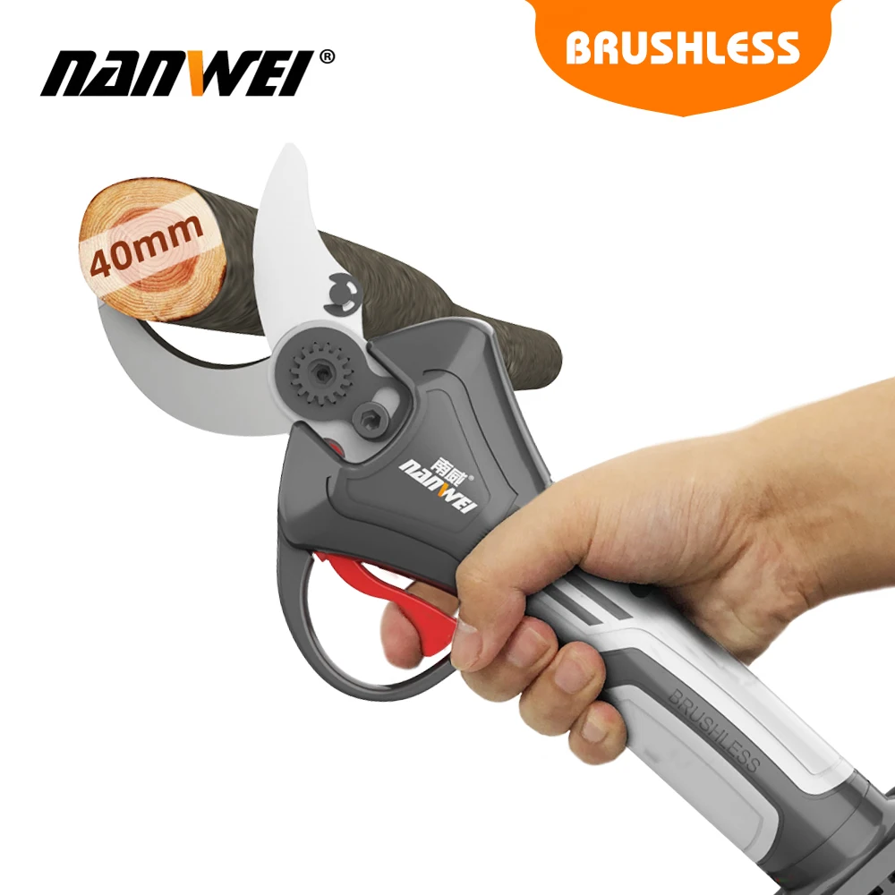 NANWEI Codless Scissors Brushless Garden Pruner  Cutting Tool Garden Scissors