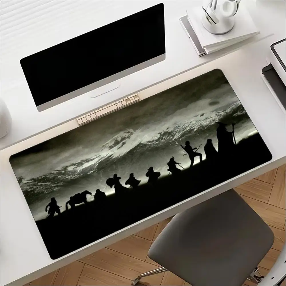 Vintage Map Fellowship Silhouette Gaming Mouse Pad Non‑Slip Rubber Desk Mat Retro Parchment Art For Gaming And Daily Desktop Use