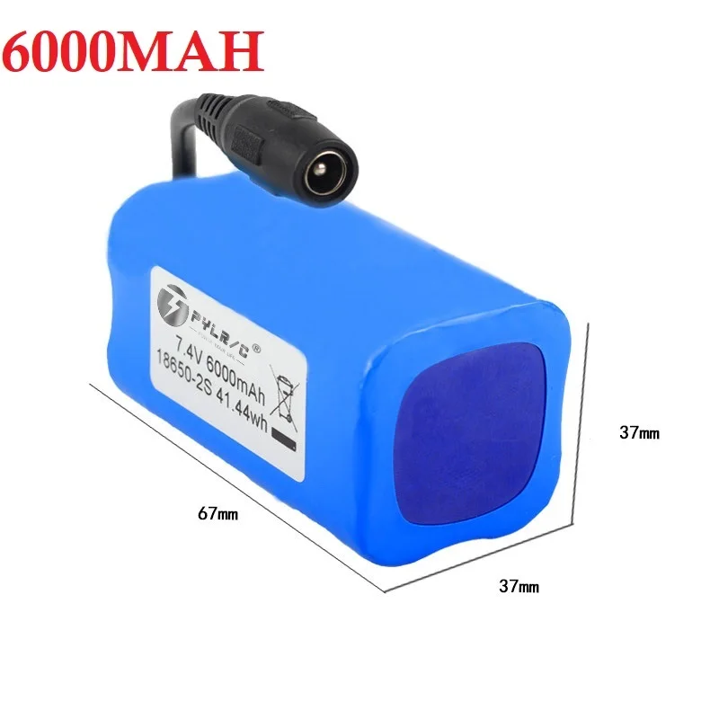 7.4V Battery For 2011-5 V007 C18 H18 T188 T888 FX88 V18 D16B D18B RC Bait Boat Spare Parts 7.4V 6000mAh 14000mAh Battery Charger