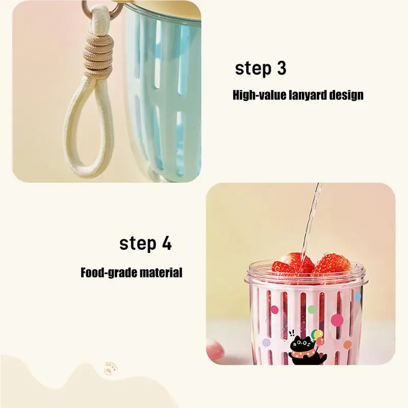 Cup Containers With Lids Breakfast Bottle Multipurpose Storage Container Reusable Food Dressing Cup Fruit Storage Bottle For