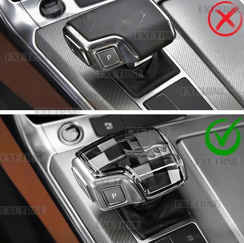 Für Audi A6/RS6/RS7/C8/A8/SQ8 2019 2020 2021 2022 2023 2024 2025, A7 4K, Q7/Q8/S8 (Linkslenker): Ersatzabdeckung für den Kristall-Schaltknauf – Detail 11