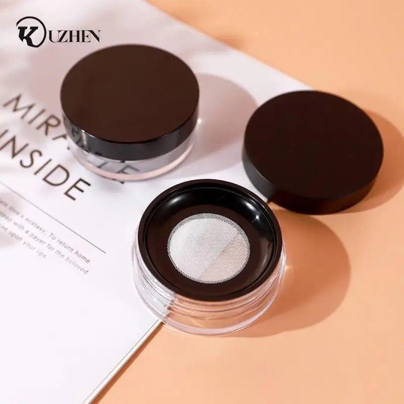 10g 20g Portable Elastic Mesh Powder Box Handheld Empty Loose Powder Pot With Sieve Cosmetic Travel Makeup Jar Sifter Container