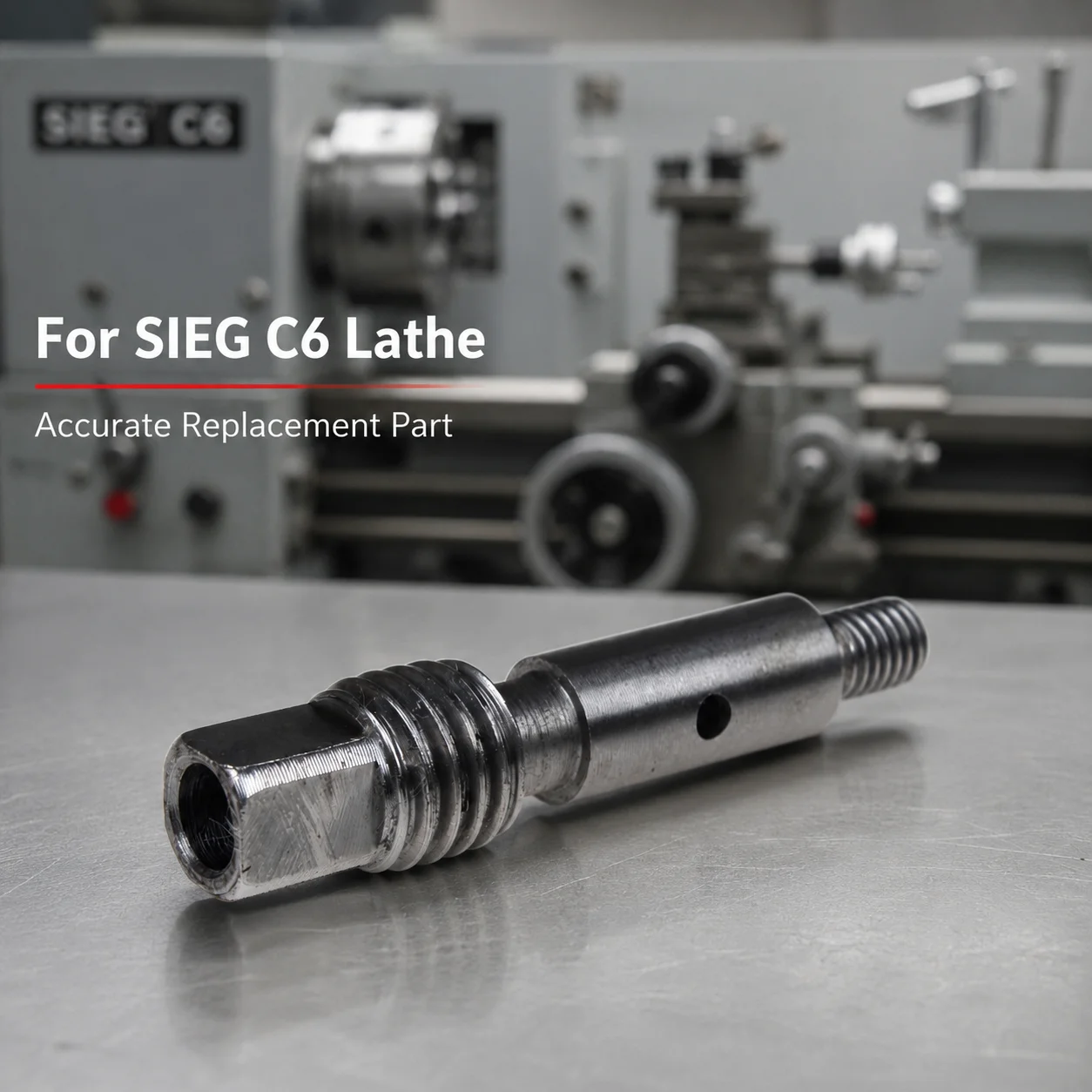 Adjustable Shaft Metal Bench Lathe Parts Adjustable Shaft for SIEG C6-815 Repair Replacement Precision Machine Tool Accessories