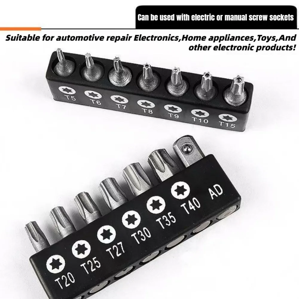 Torx-Schraubendreher-Bit-Set, manipulationssichere Sicherheitsbohrer, 25 mm lang, Flachkopf, 1/4 Zoll Sechskant-Schraubendreher, Handwerkzeuge T5-T40 – Detail 7