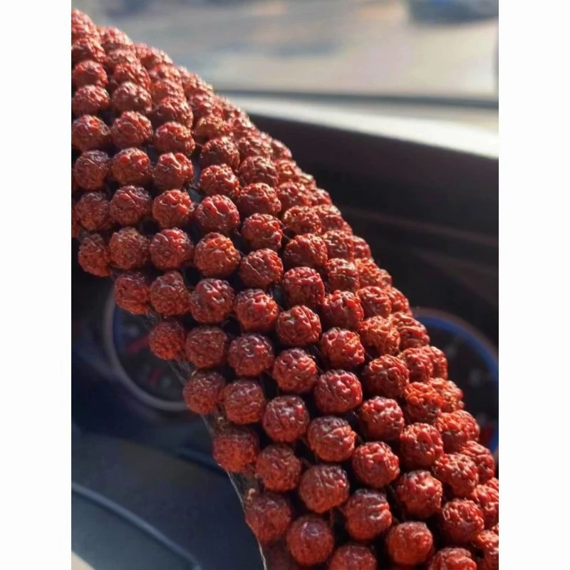 wheel cover beaded, summer heat dissipation, sweat absorption and non-slip Bodhi handle cover is purely handmade and durable