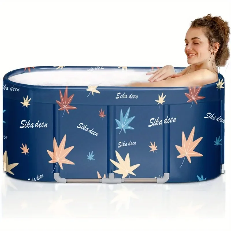 Portable Foldable Bathtub, Separate Family Bathroom SPA Tub, Soaking Standing Bath Tub for Shower Stall,Hot Bath Ice Bath