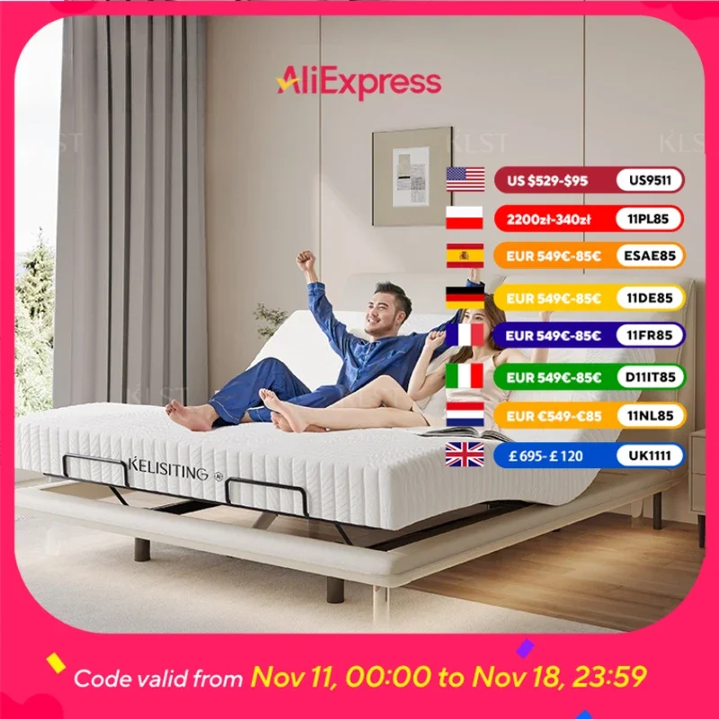 

Элегантный современный белый каркас двуспальной кровати, роскошная кожаная вилла, умная кровать, регулируемая электрическая кровать Cama, супружеский комплект для спальни, мебель