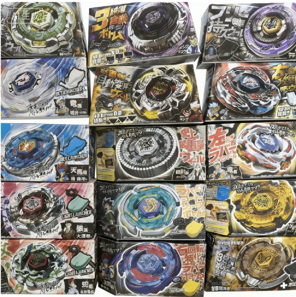 Original Takara Tomy Metal Fight Bey BB28-BB126 Set Genuine  Spinning Top Kids Toy Battle Gyro with Launcher