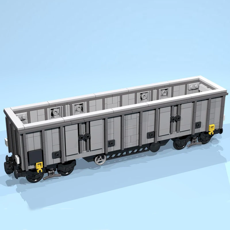 MOC city industrial 8-Wheel Reefer Wagon Open Cargo Train Car model DIY creative ideas Child Toy birthday Gift technology Blocks