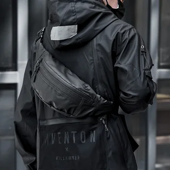 남성용 도난 방지 지퍼 패니 팩, 방수 스포츠 야외 슬링백, 조절 가능한 크로스바디 벨트 백, 여행 산책 사이클링용 