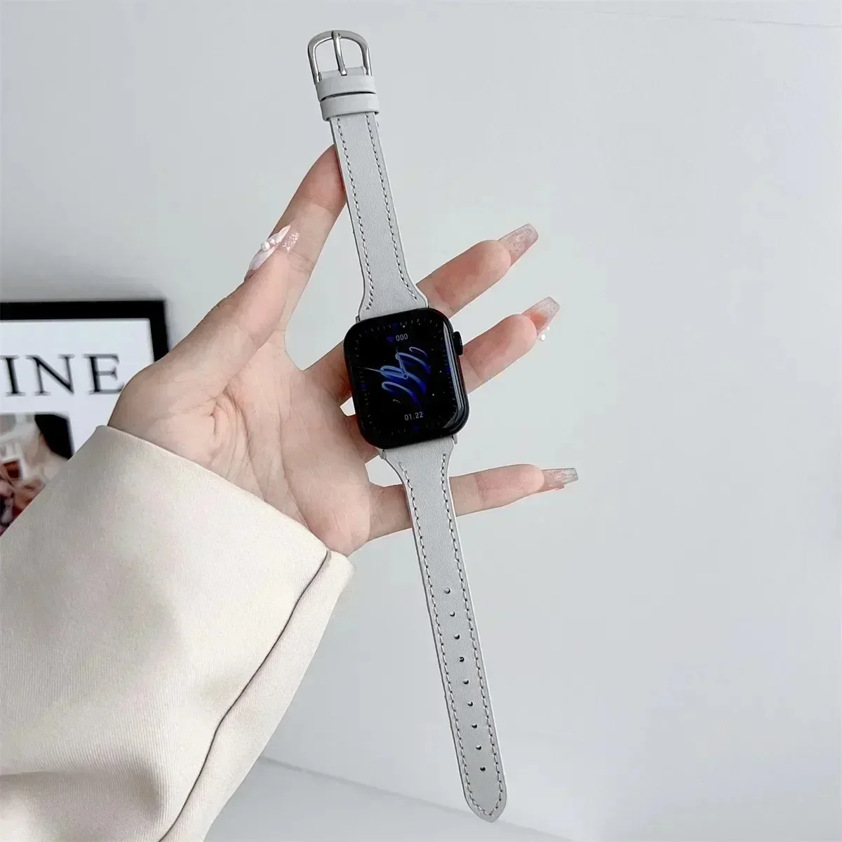 Watch Band For iWatch 42/44/45/46/49mm 38/40/41mm PU Leather Fashion Watch Strap For Watch Series Ultra2 Series 10/9/8/7/6/5/4/3/2/1_voghion.com