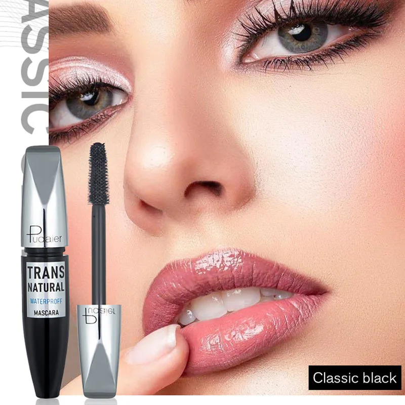 Mascara nero impermeabile, a lunga durata, a prova di sbavature, arricciatura, volumizzante per ciglia drammatiche