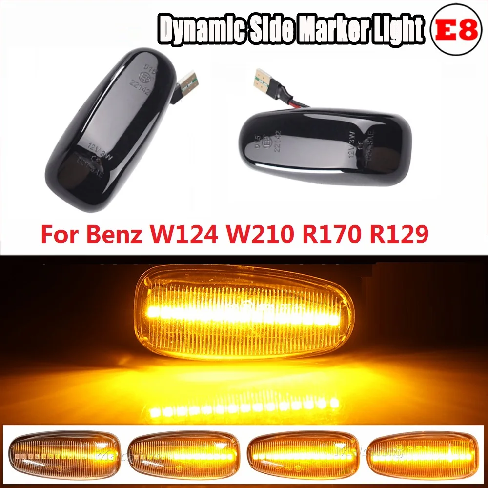 

Dynamic Sequential Car LED Front Fender Side Marker Turn Signals Indicator Blinker Lamp For Benz W210 W202 W208 W638 W124