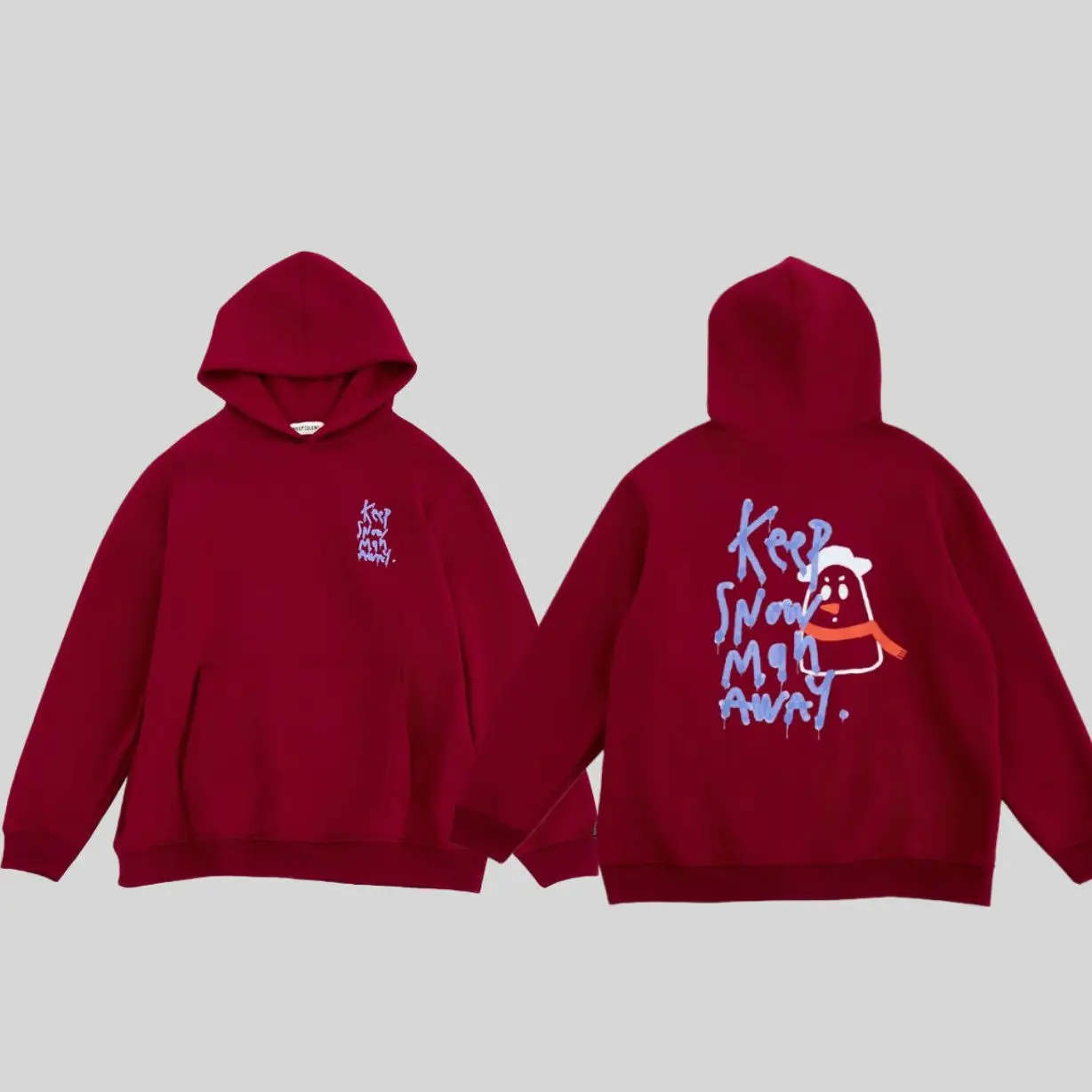 فقط أنت LingOrm Orm Kornnaphat نفس الحروف إبقاء صامت هوديي البلوز سميكة مستديرة الرقبة موضة الاتجاه غير النسخة الأصلية