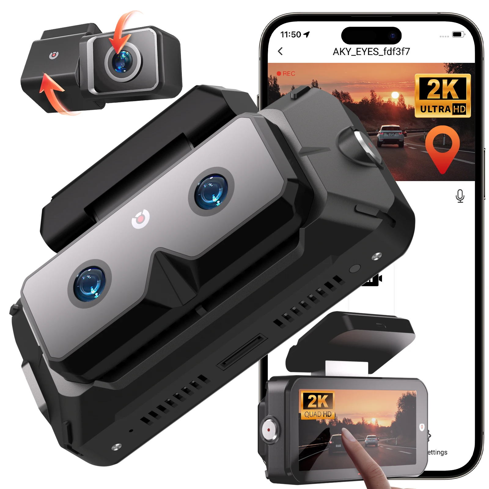 Akeeyo Car Camera 3…