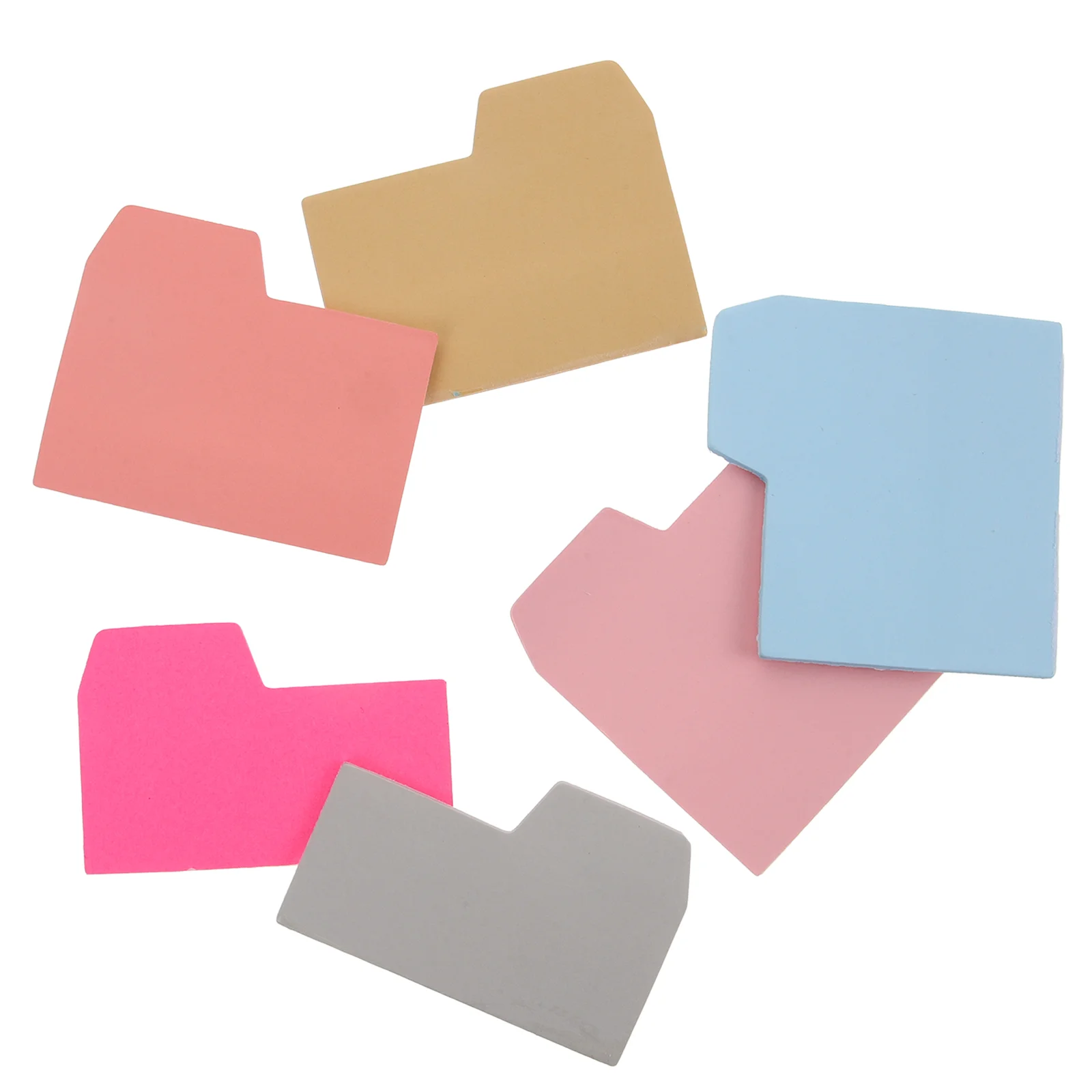 6 -Color Highlighters 6-Color Index Note Papers Sticker Transparent Round Notepad