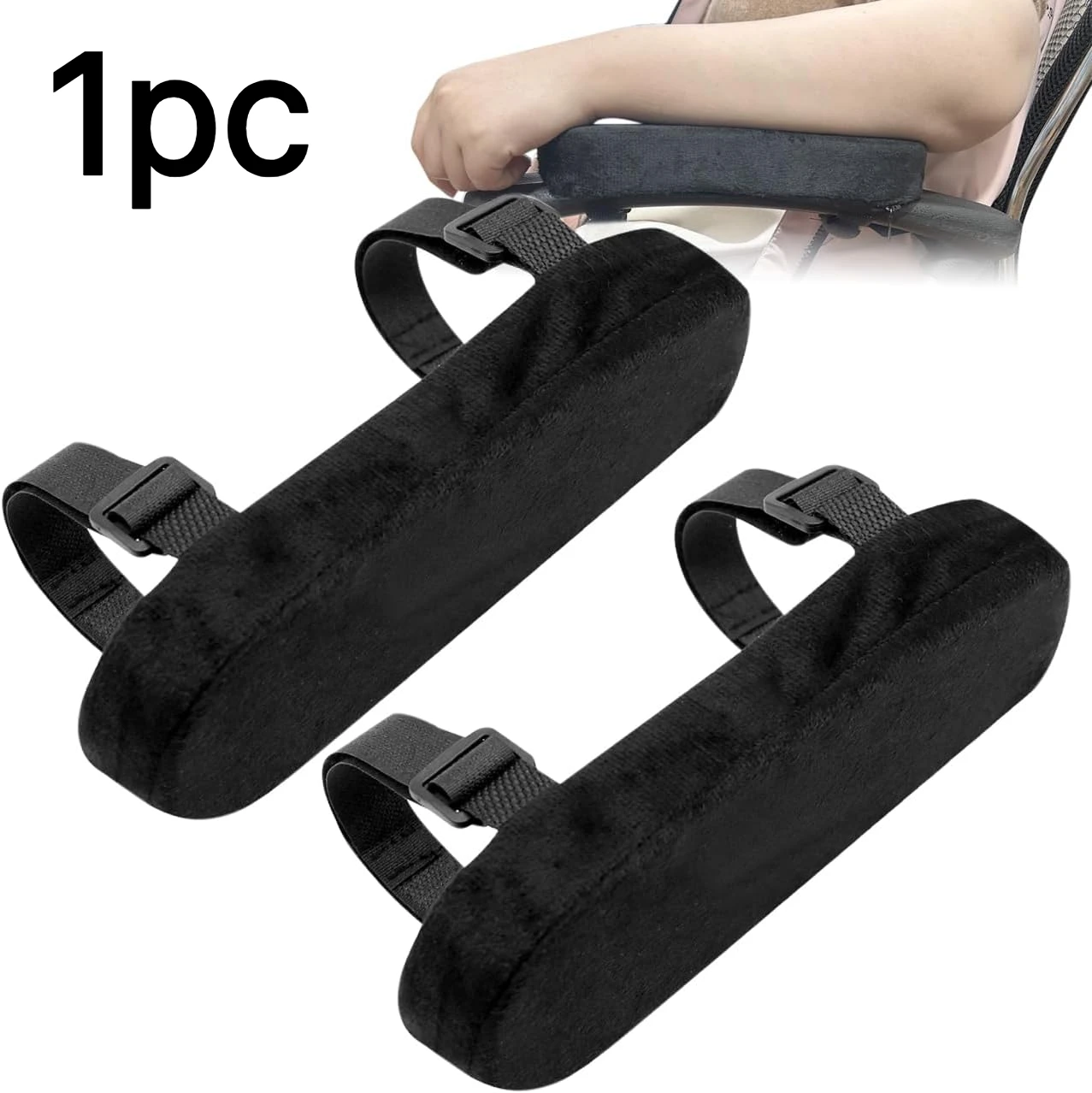 1pc Memory Foam Armrest Pads for Office Chair Elbow Support Cushion for Arm Pressure Relief,Universal Fit Covers for Desk Chairs