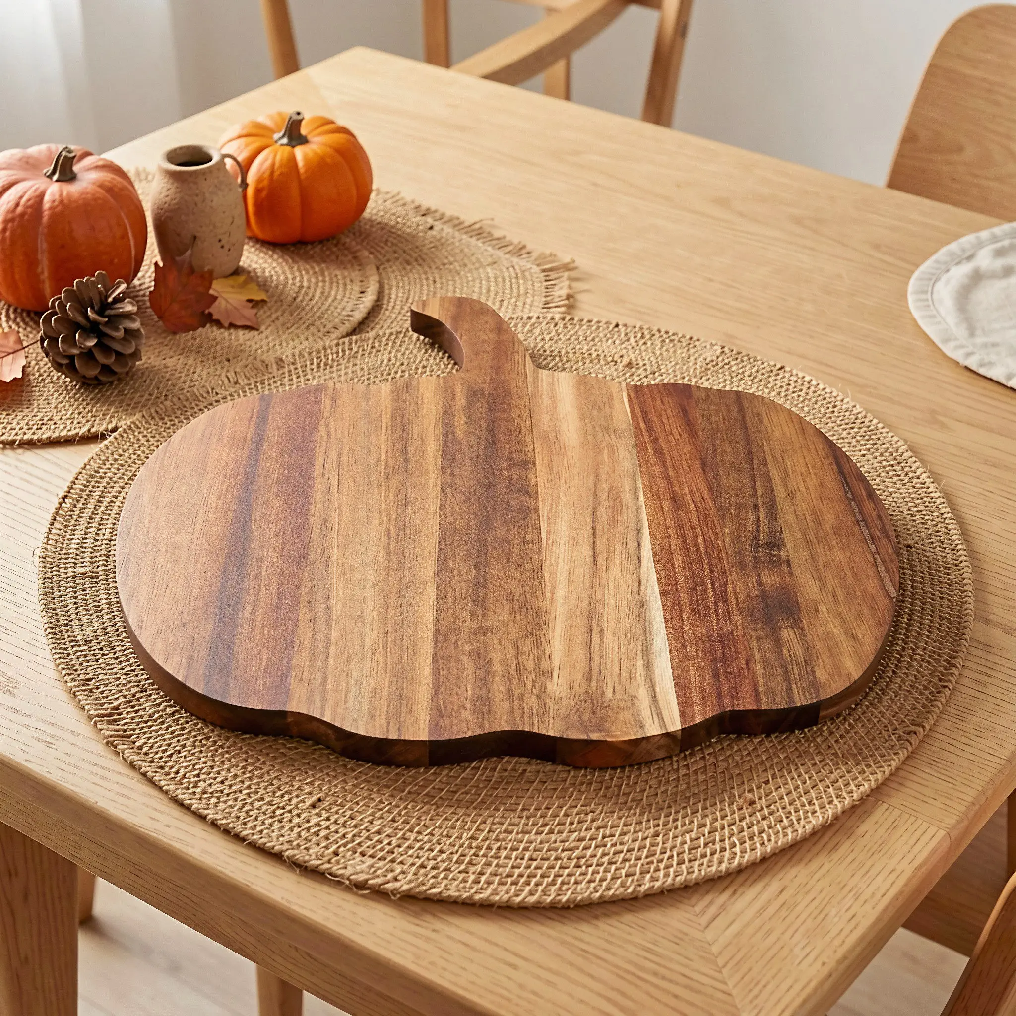 Halloween or Fall Wood Plates Holiday Cutting Board Charcuterie for Kitchen Serving Platters