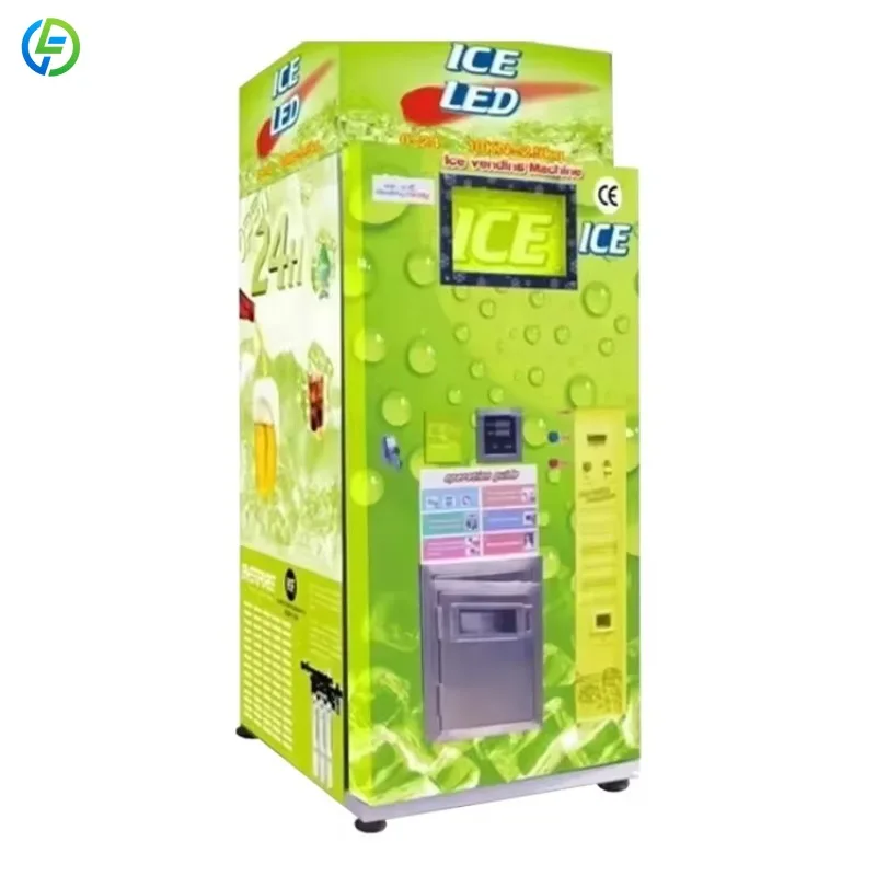 Customized Lightweight Stainless Steel Inner Container Automatic Cleaning Ice Vending Machine