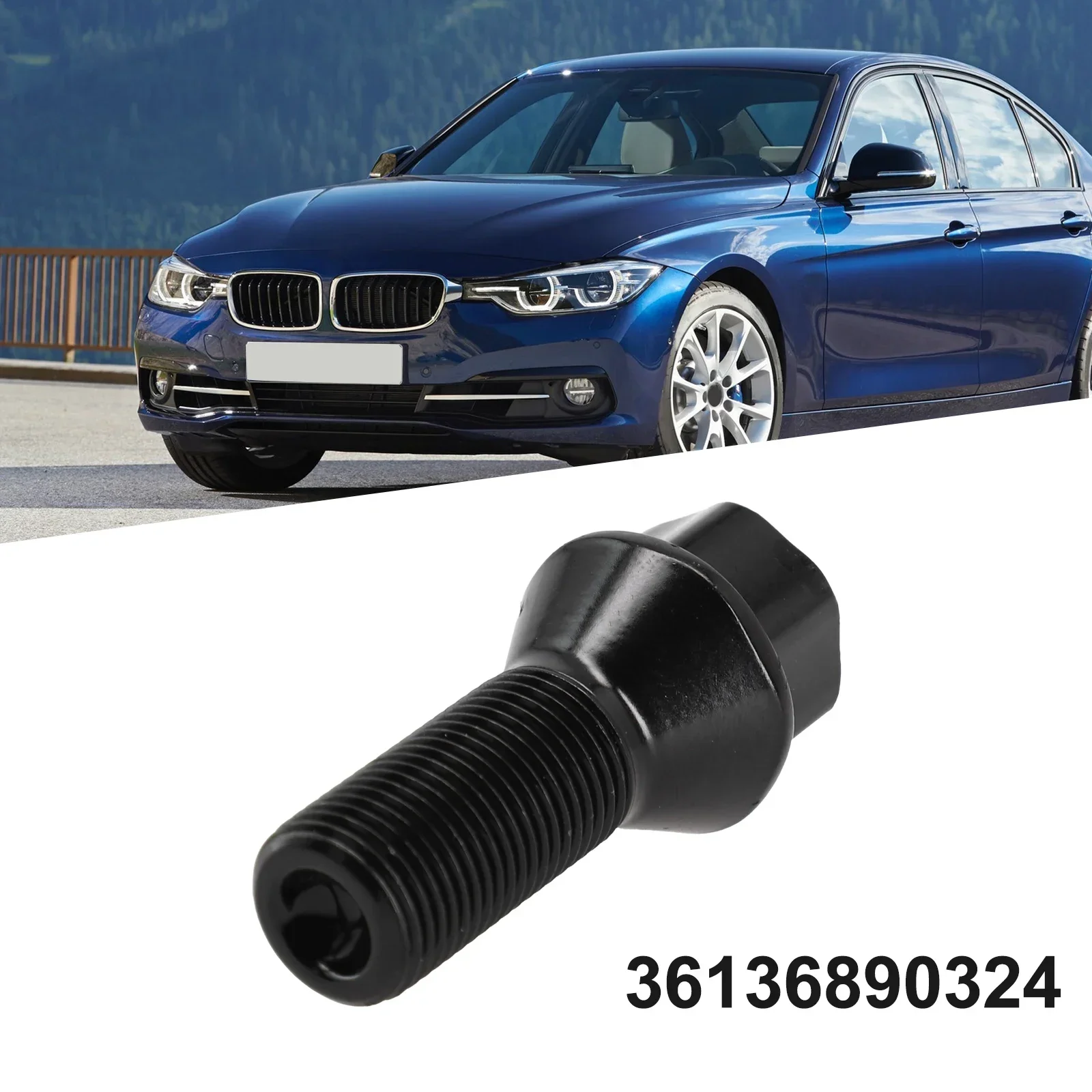 1pcs Useful Wheel Lug Bolt Nut Suitable For BMW Wheel Nut Stud Bolt For M14 X 1.25 Black F25 X3 E70 For X5 Replacement Auto Part