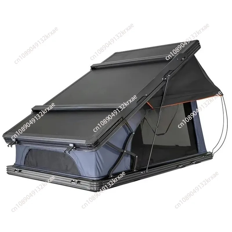 Lightweight triangular hard shell roof tent Flip roof tent 2 people Aluminum car camping hard shell roof tent