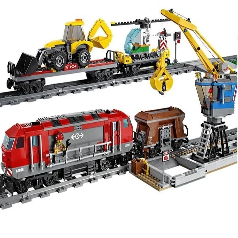 NEW MOC 60098 CITY Heavy-Haul Train Building Block Building Blocks Children\'s Educational Toys Christmas Birthday Kid Toy Gift