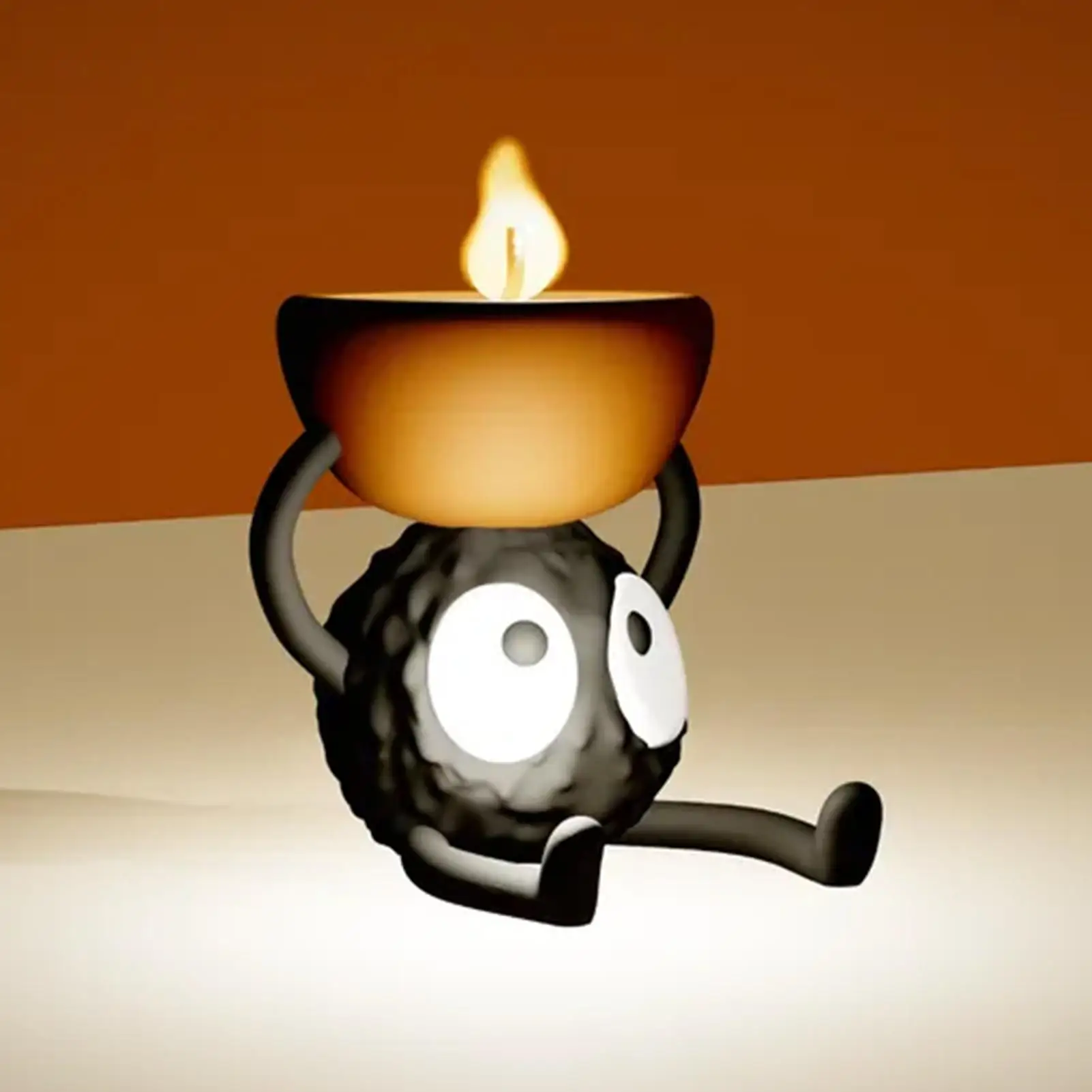 3D Printed Briquette Votive Candle Stand Cute Tealight Candle Holder Anime Peripheral Candlestick Decor For Meditation Room