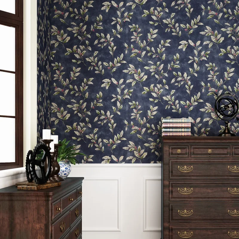 American Retro Self-adhesive Fabric Wallpaper 3 D Stereo Pastoral Living Room Dormitory TV Background Wallpape