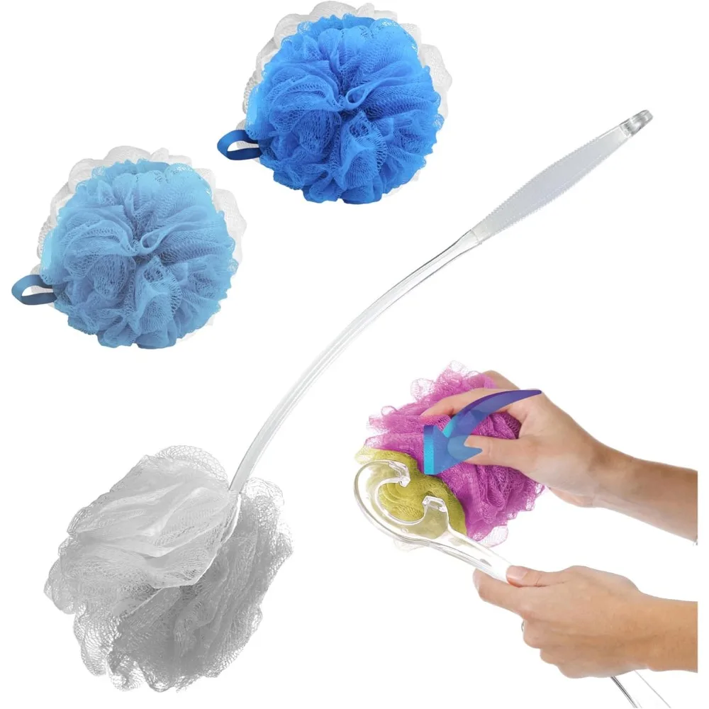 

Щетка для ванны EZ Switch Pouf — эко-ручка многоразового использования (ручка с 3 мешками)