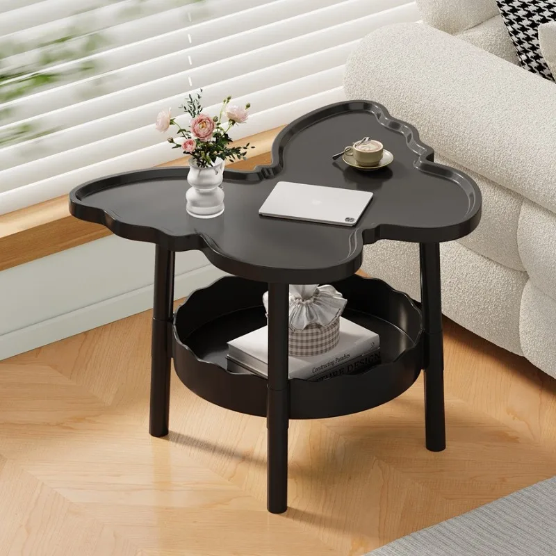 Plastic Frame Butterfly Design Movable Side Tray Lightweight Leisure Snack Stand For Bed Sofa Indoor Rest Space